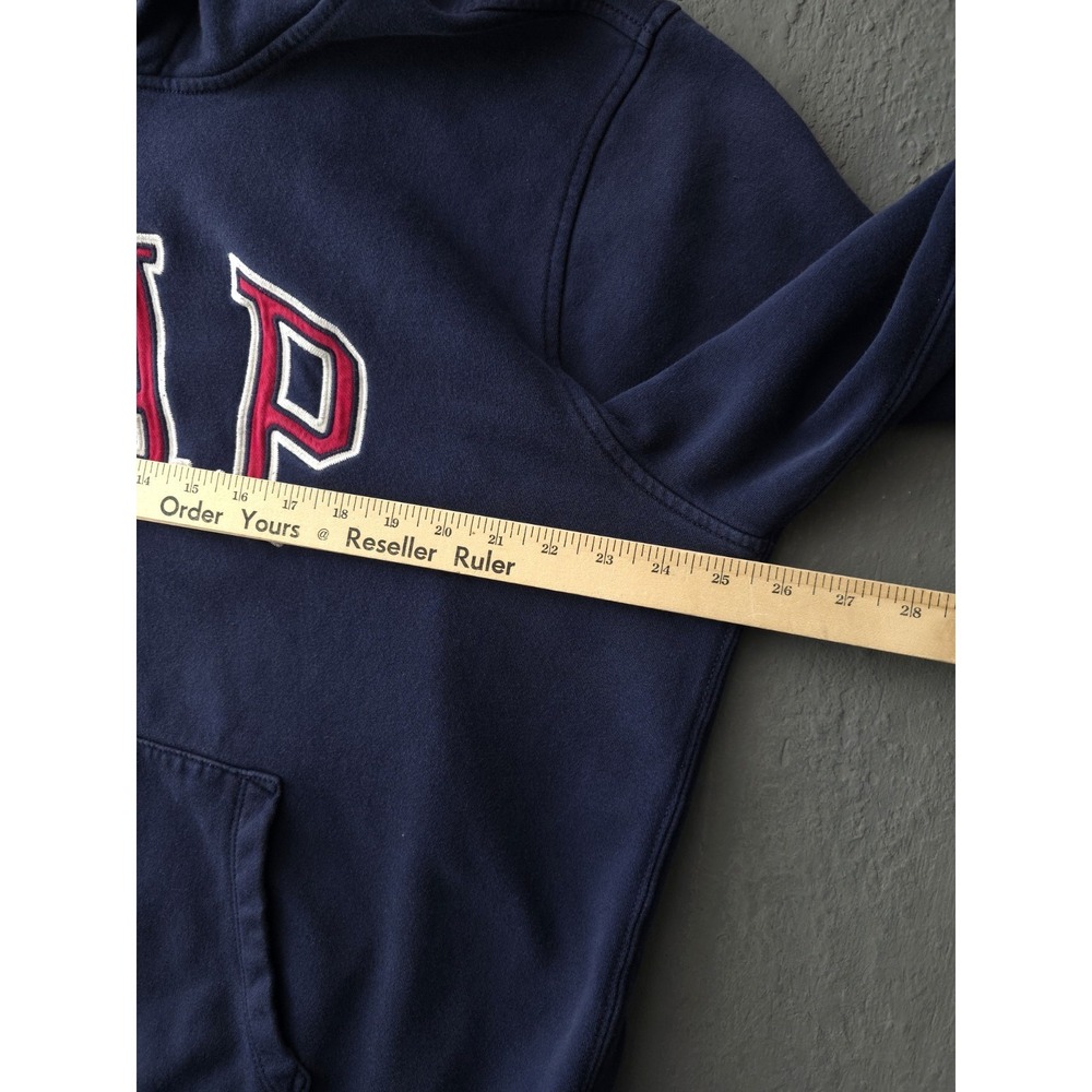 GAP Sweatshirt Hoodie Men's XL Navy Blue Spellout Logo Embroidered - Picture 7 of 9